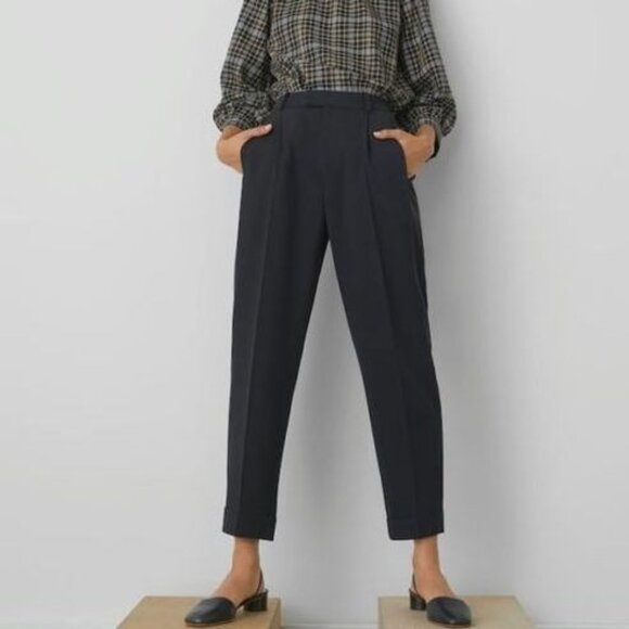 Everlane The Put Together Pleat Pant 100% Lyocell Black High Waist Size 8 - Picture 1 of 7